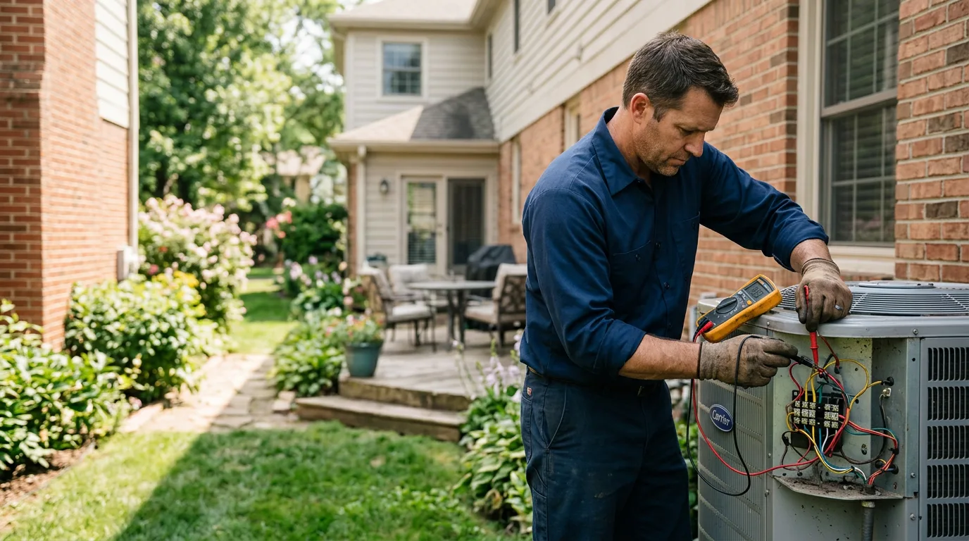 HVAC technician working near Wardensville, WV